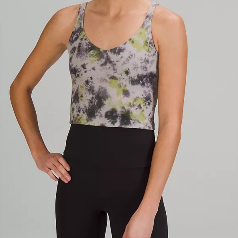 Lululemon Align Tank Top in Radial Tie Dye Mauve Gray